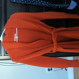 Long open front cardigan